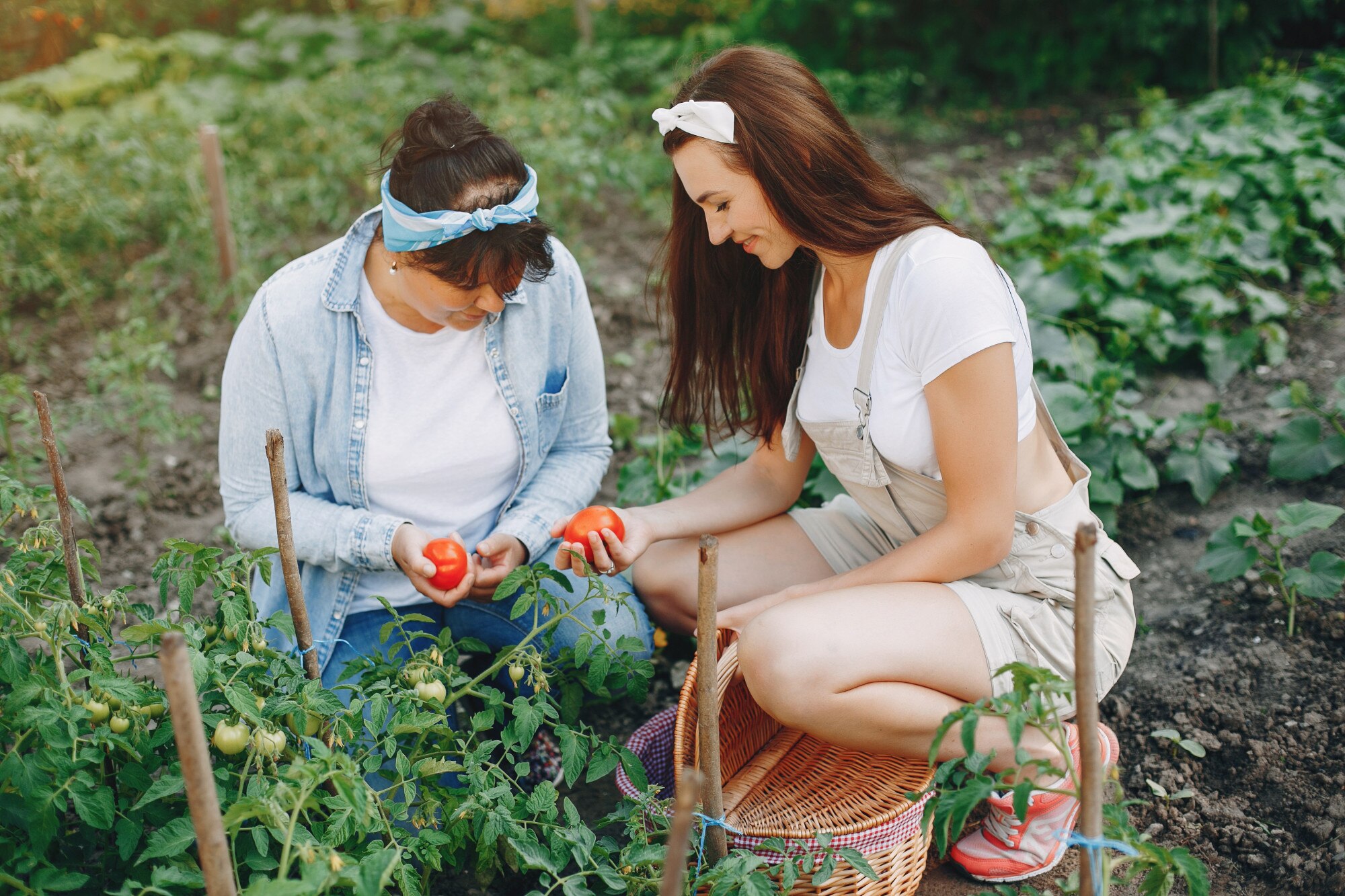 mujeres hermosas trabajan jardin 1157 24623